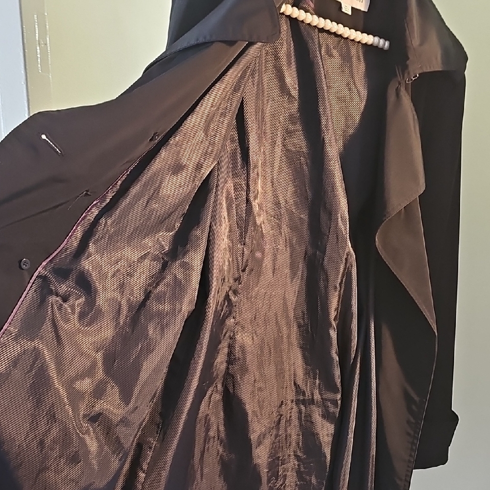 Calvin Klein Black Trench Coat - Picture 5 of 10